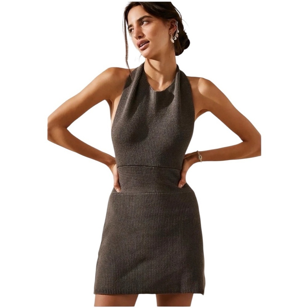 Free People Beach Convertible Low Back Ribbed Sweater Dress Size L - Picture 7 of 7
